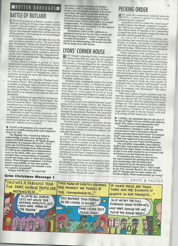 Private Eye 14th Dec issue